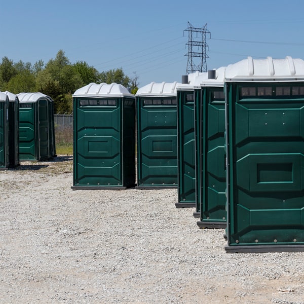 will someone be on-site to set up and take down the event porta potties